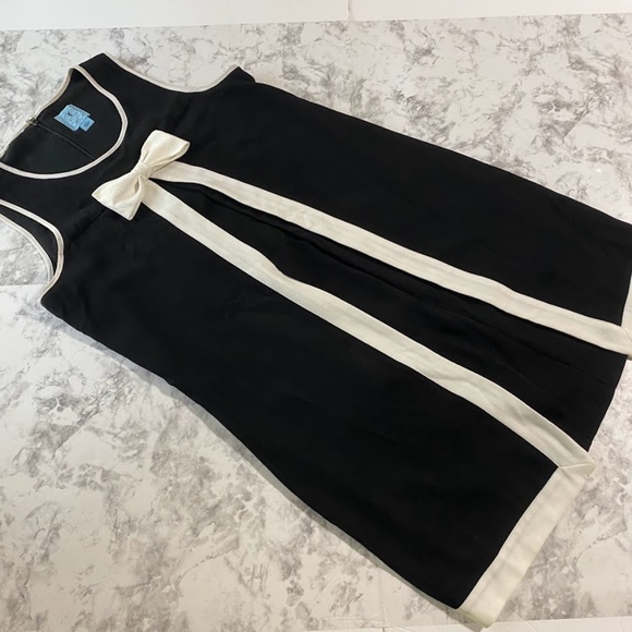 CECE black and white front bow mini dress size 10. - Picture 5 of 6
